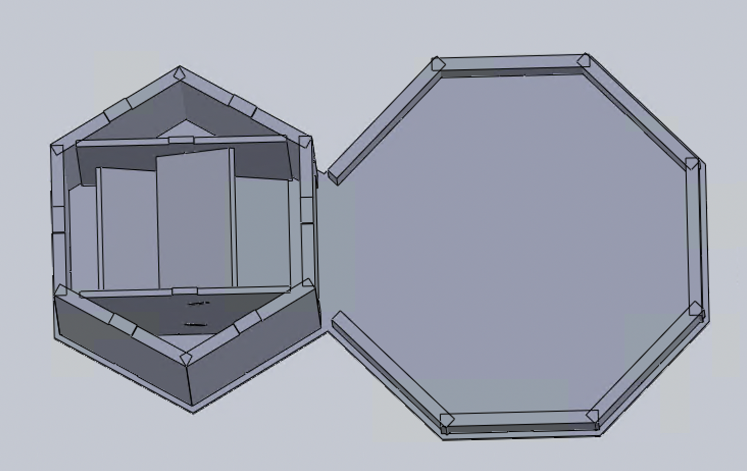 Top view of tower interior CAD