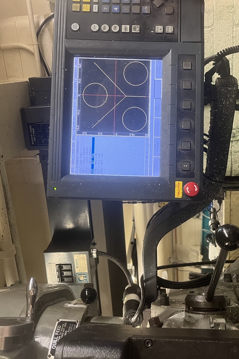 CNC machine set up for engineering ring