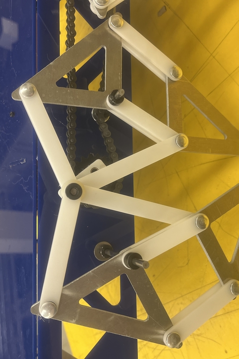 close up on one strandbeest leg pair