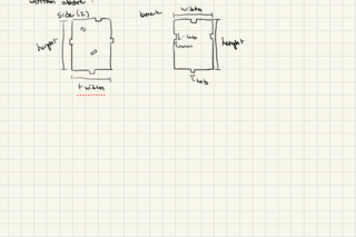 Sketches of updated Dice Tower Parts