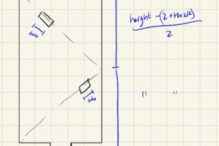 Sketch of tower interior wall