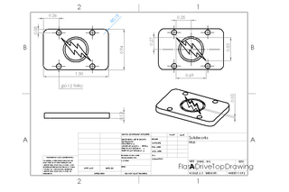 Solidworks drawing of flash drive top