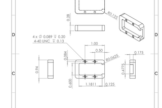 Solidworks drawing of flash drive bottom