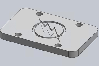 Solidworks design of flash drive top