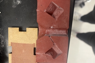 one side of the mold open