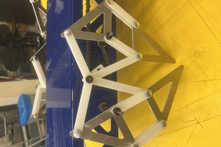 close up on one strandbeest leg pair